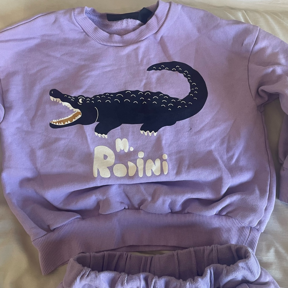Mini rodini sweat suit set boys and girls size 4-5